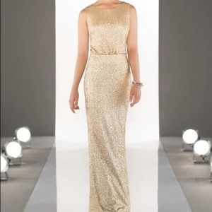 Gold Bridesmaids Dress / Formal Wear